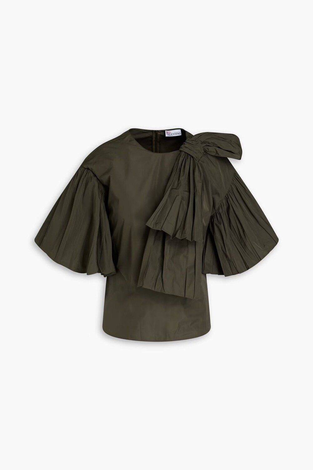 

Топ из тафты с бантом Redvalentino, армейский зеленый