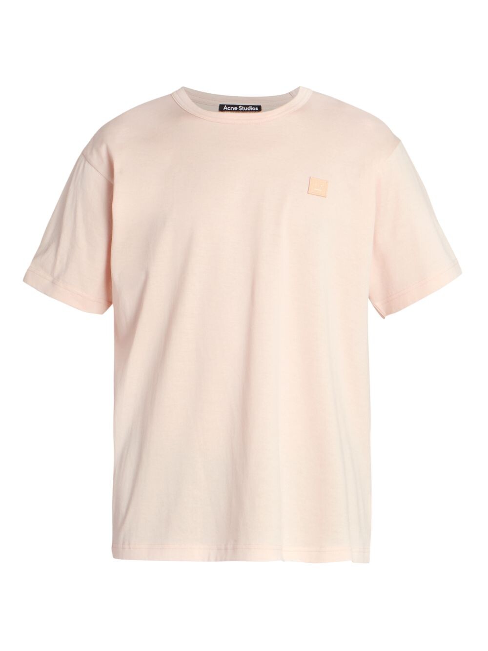

Хлопковая футболка с круглым вырезом Nash Face Acne Studios, розовый