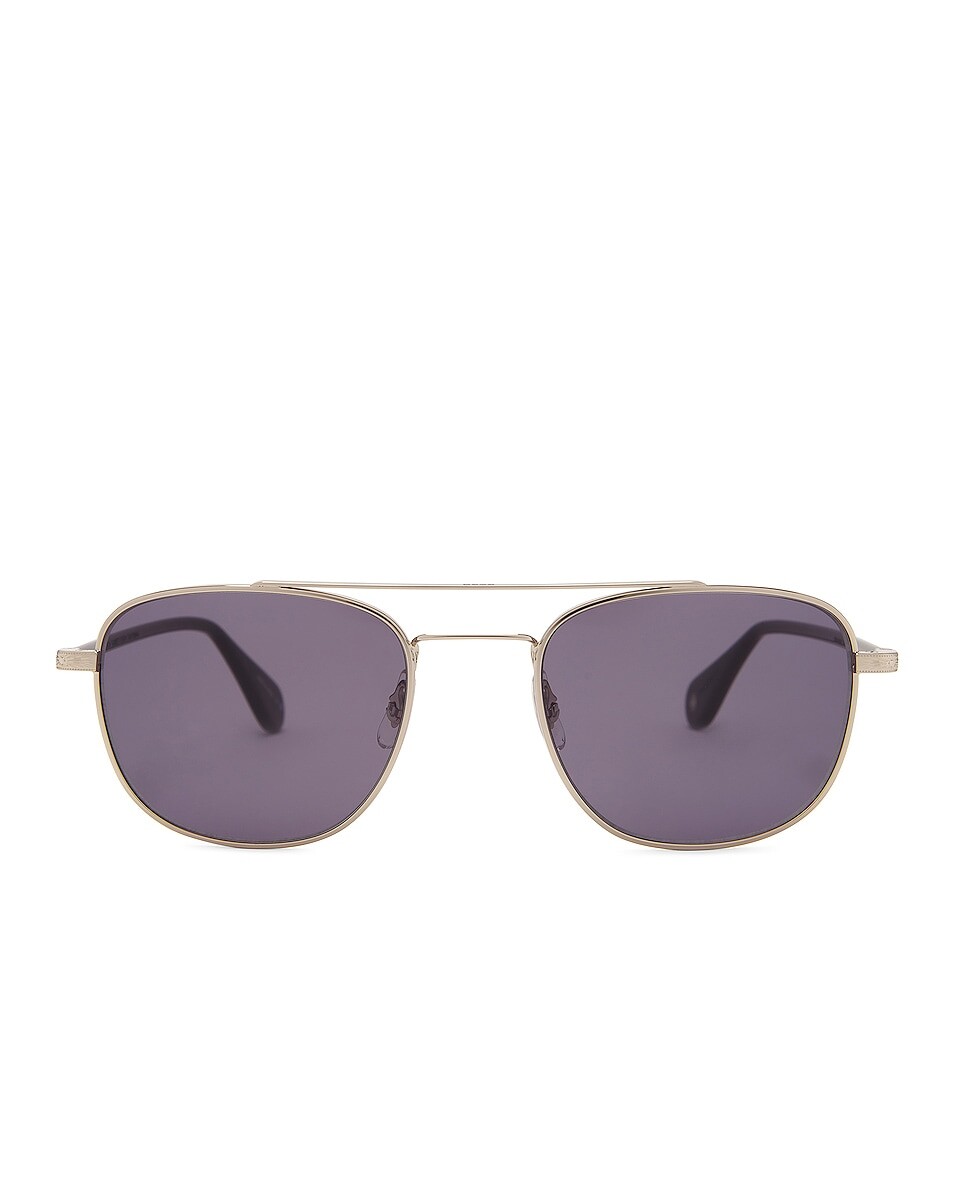 

Солнцезащитные очки Garrett Leight Clubhouse Ii Sun, цвет Black & Grey
