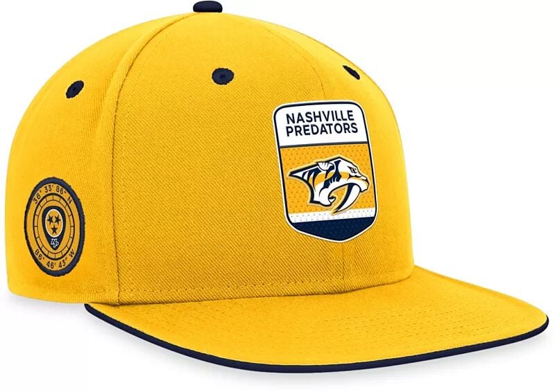 

Аутентичная бейсболка NHL Nashville Predators 2023-2024 Pro Draft Snapback