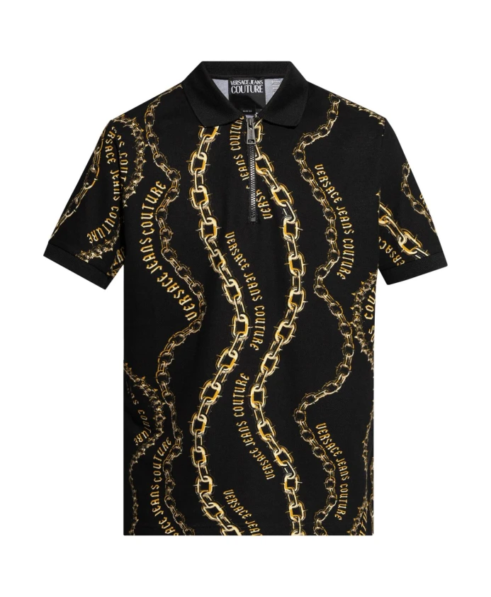

Рубашка поло для мужчин Versace Jeans Couture, черный