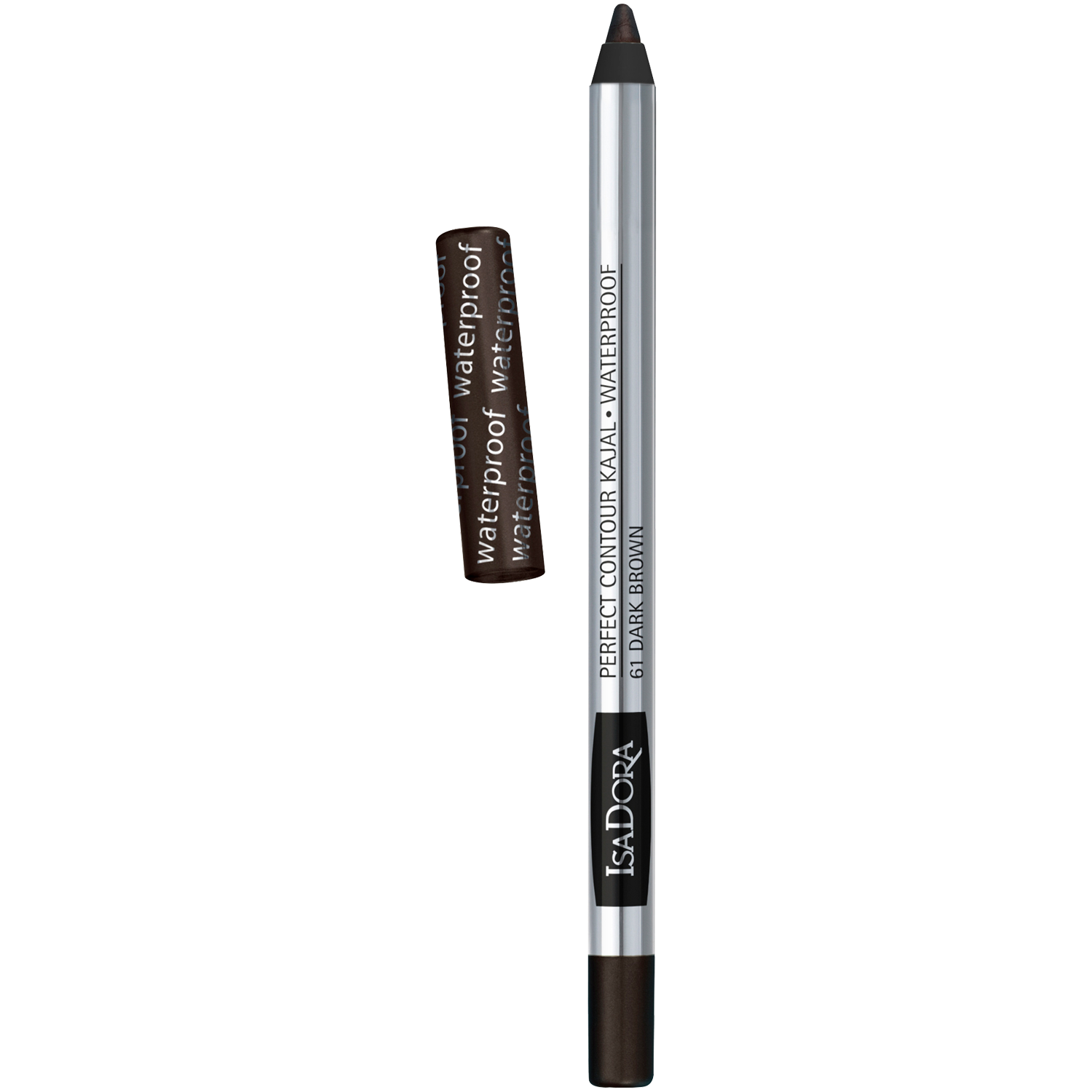 Водостойкий карандаш для глаз 61 темно-коричневый Isadora Kajal, 1,3 гр карандаш для глаз kajal relouis artistic velvet kajal contour 0 36 мл