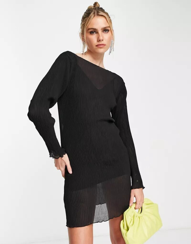 

Плиссированное платье мини ASOS