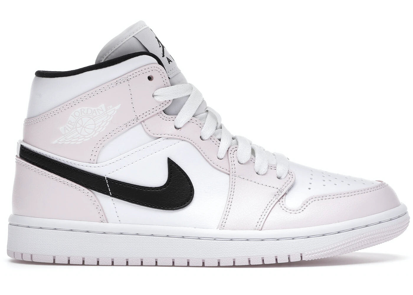 

Кроссовки Nike Air Jordan 1 Mid Barely Rose, светло-фиолетовый / черно-белый