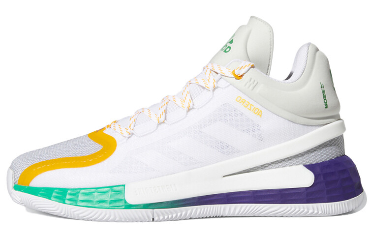 

Мужские баскетбольные кроссовки Adidas D Rose 11 белый/желтый/зеленый