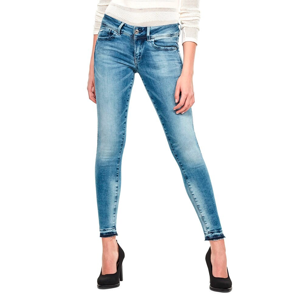 

Джинсы G-Star Lynn Mid Waist Skinny Ripped Edge Ankle, синий