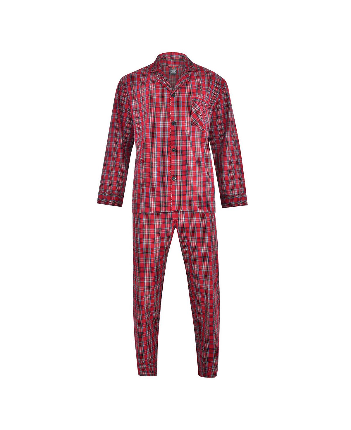 Мужской пижамный комплект из ткани Hanes большого и высокого размера из ткани ПВХ Hanes Platinum