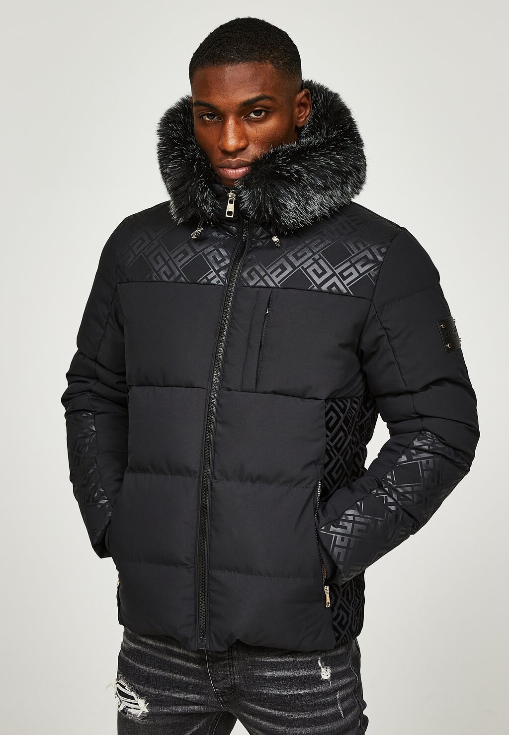 Зимняя куртка DISARO SHORT PUFFER JACKET Glorious Gangsta, черный