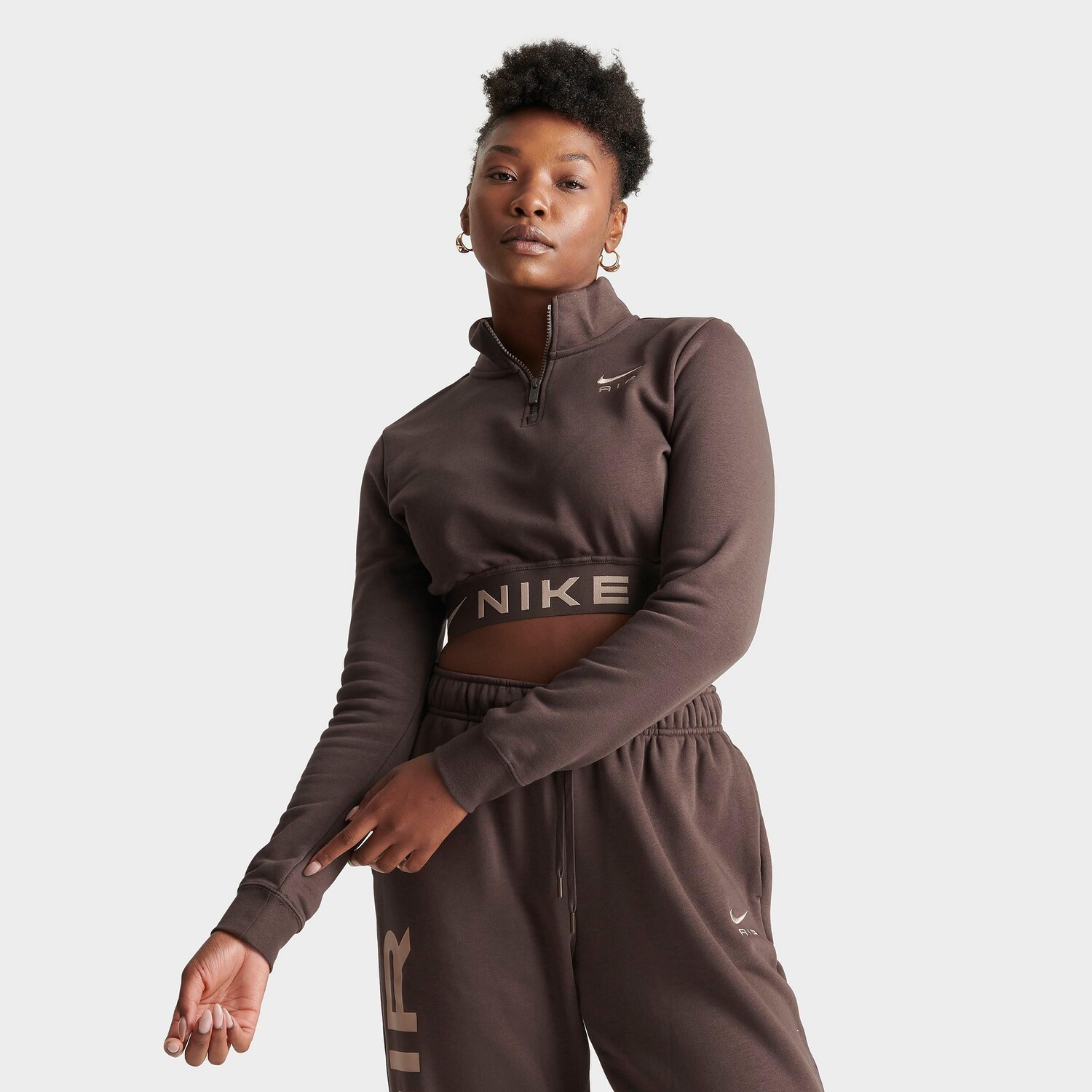 

Женская куртка Nike Air с молнией длиной в четверть, коричневый