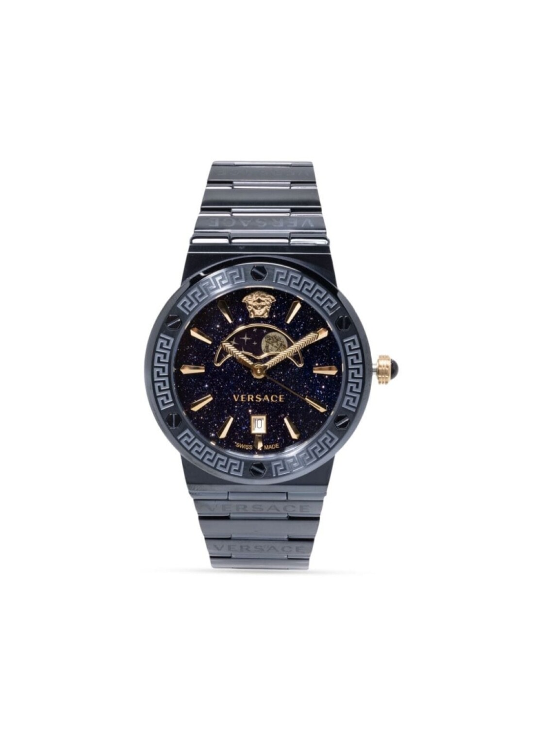 

Versace наручные часы Greca Logo Moonphase 38 мм, синий