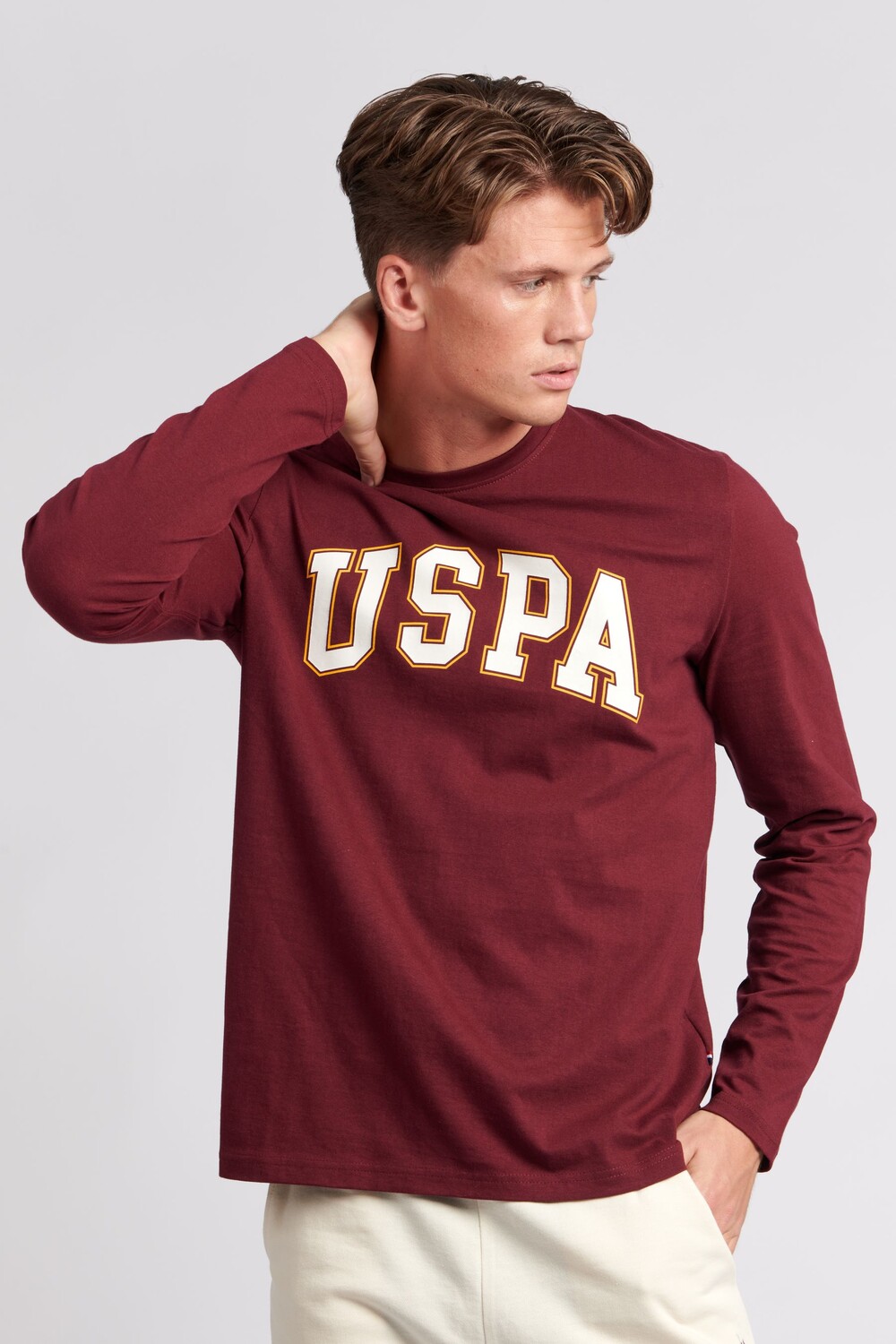 

Мужская футболка Arch с принтом U.S. Polo Assn, красный