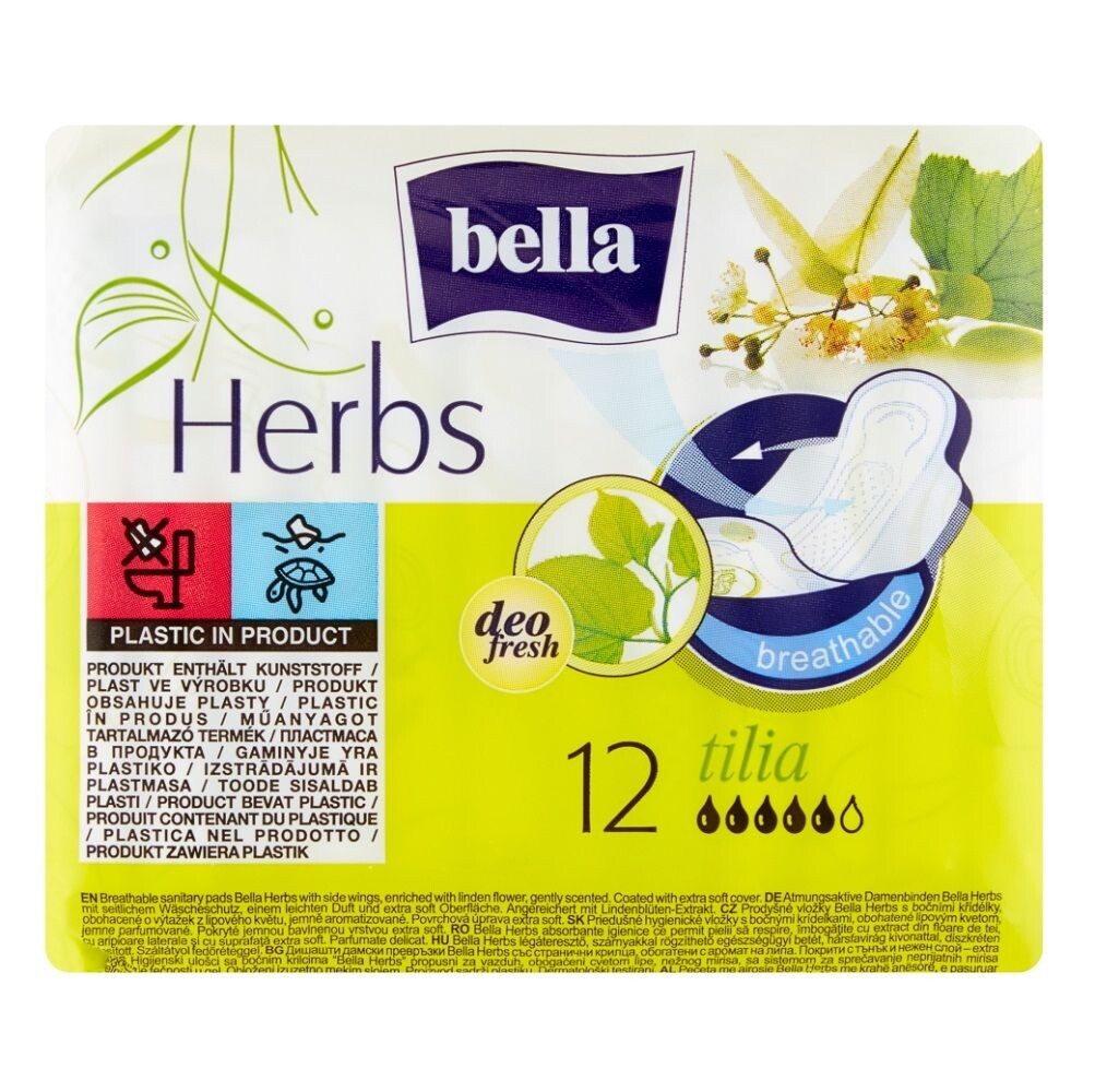 

Bella Herbs Kwiat Lipy гигиенические салфетки, 12 шт.