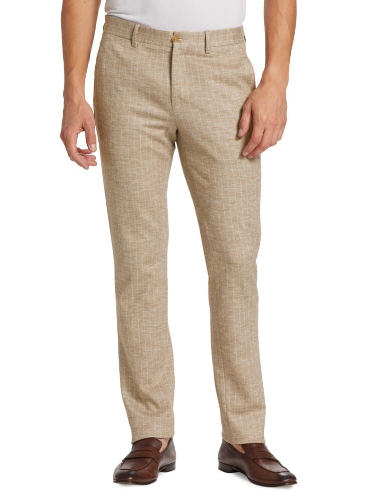 

Брюки из смесовой шерсти в тонкую полоску Saks Fifth Avenue, цвет Grey Beige