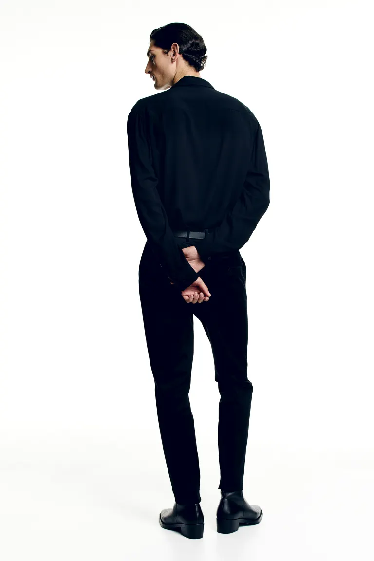 

Деловые брюки slim fit H&M, черный