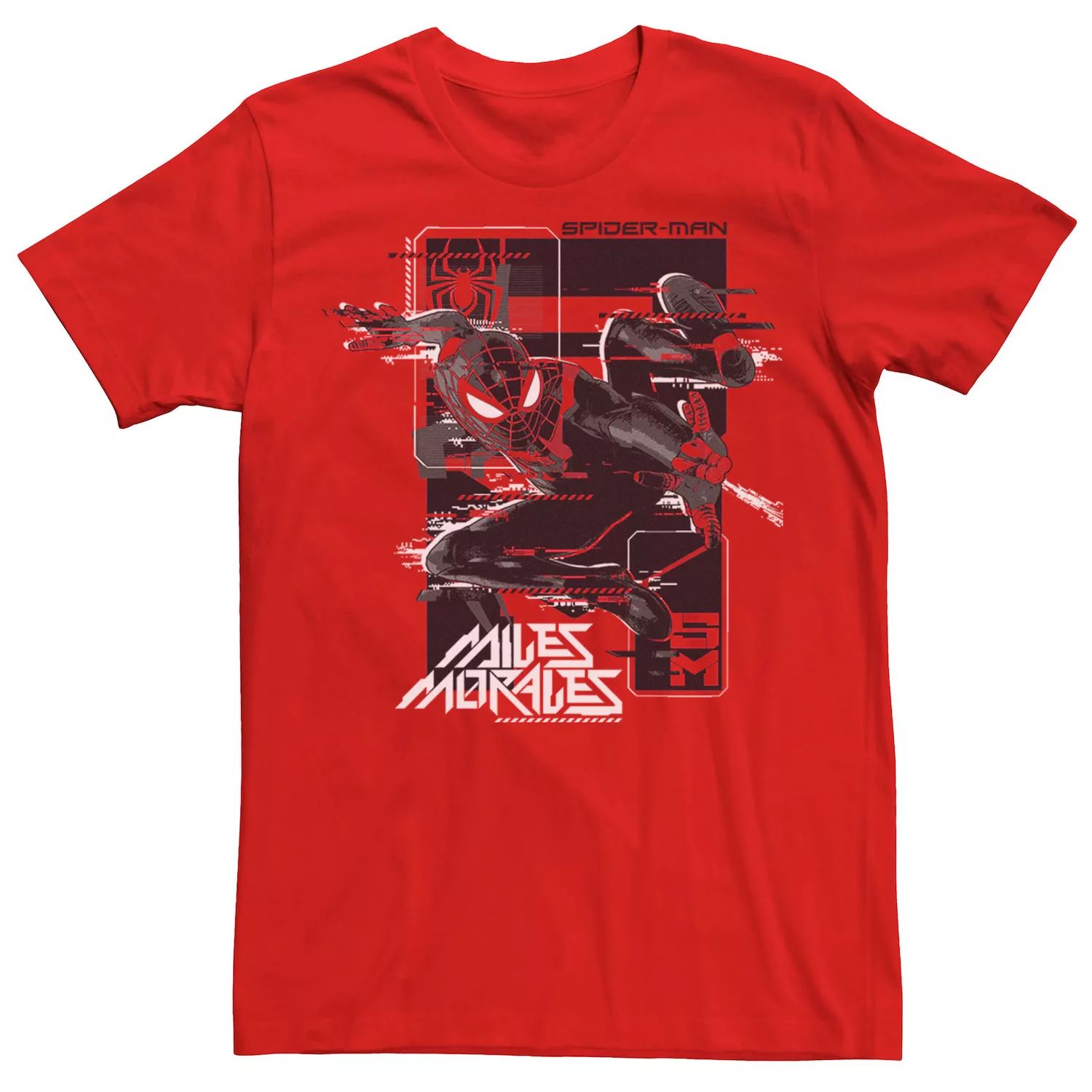 Мужская футболка с блестящим плакатом «Человек-паук Майлз Моралес» Marvel набор marvel человек паук майлз моралес стражи галактики marvel для ps5