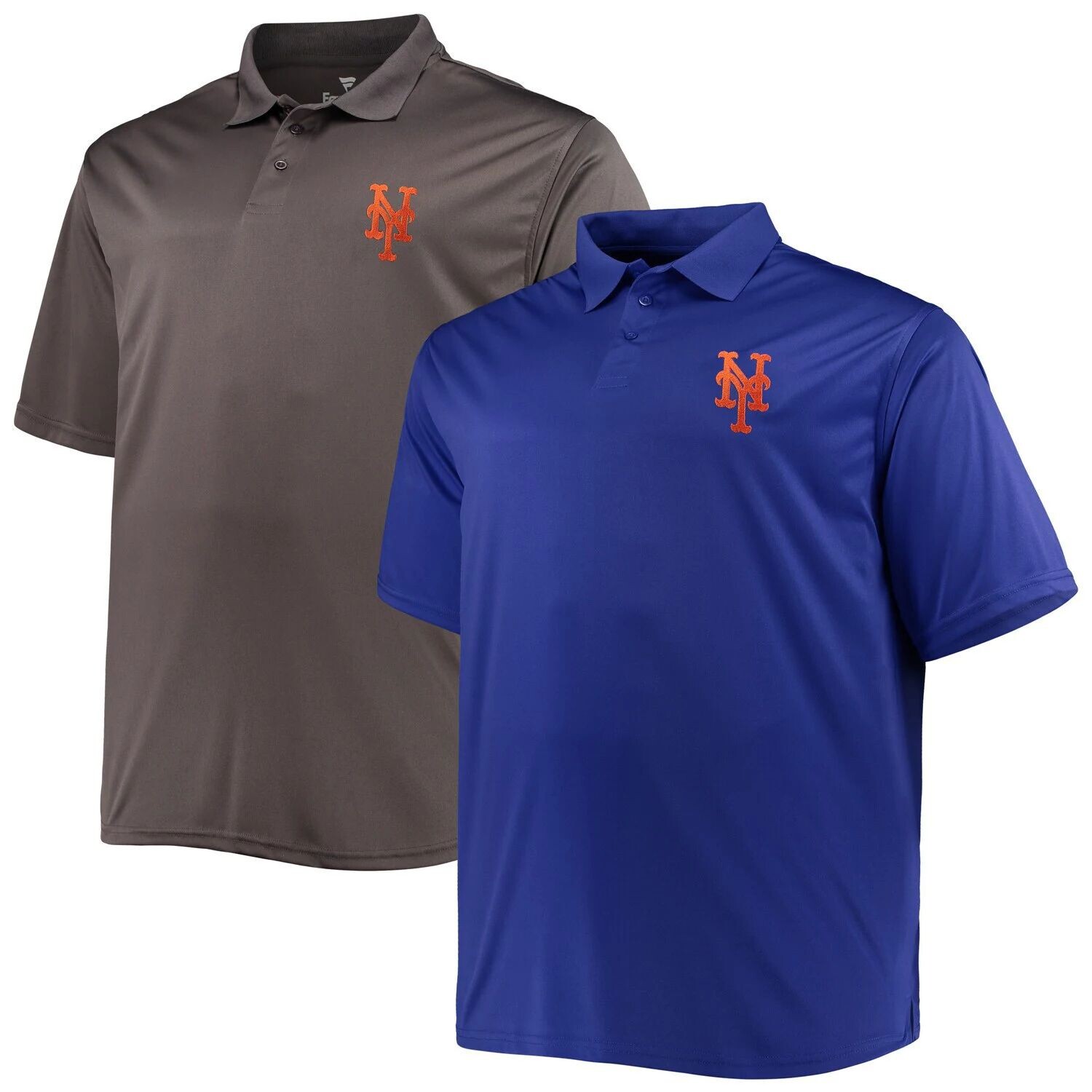 

Мужской комплект из двух пар поло Royal/темно-серый New York Mets Big & Tall