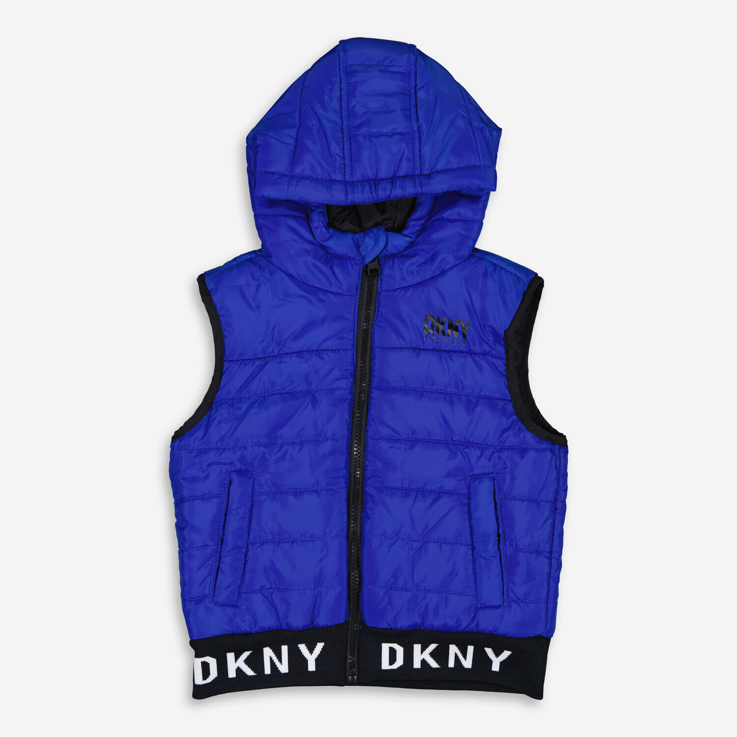 

Темно-синий жилет с капюшоном DKNY Jeans