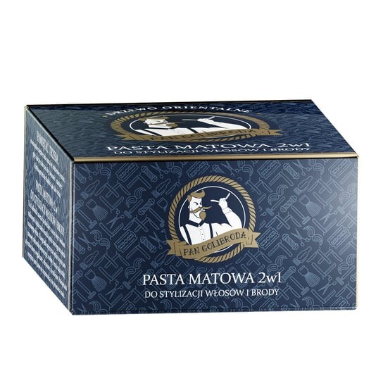 

Пан Голиброда, матовая паста для укладки волос и бороды Oriental Wood 2в1, 70 г, Pan Golibroda
