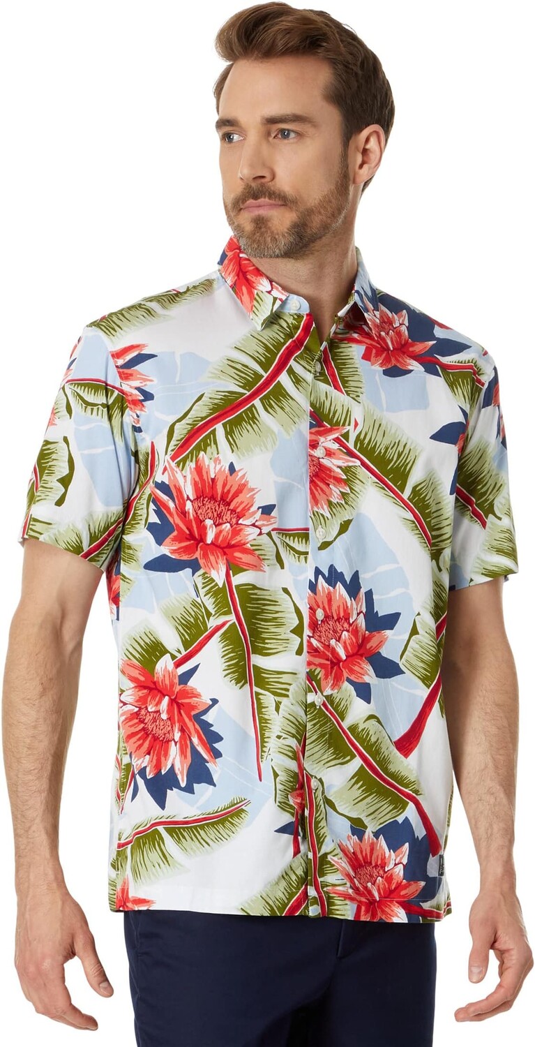 

Винтажная гавайская рубашка с коротким рукавом Superdry, цвет Optic Banana Leaf