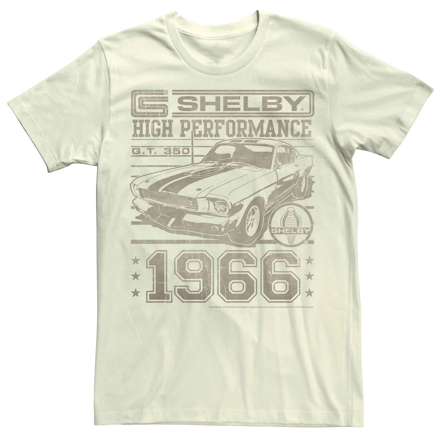 

Мужская футболка Shelby Cobra High Performance GT 350 1966 г. Licensed Character