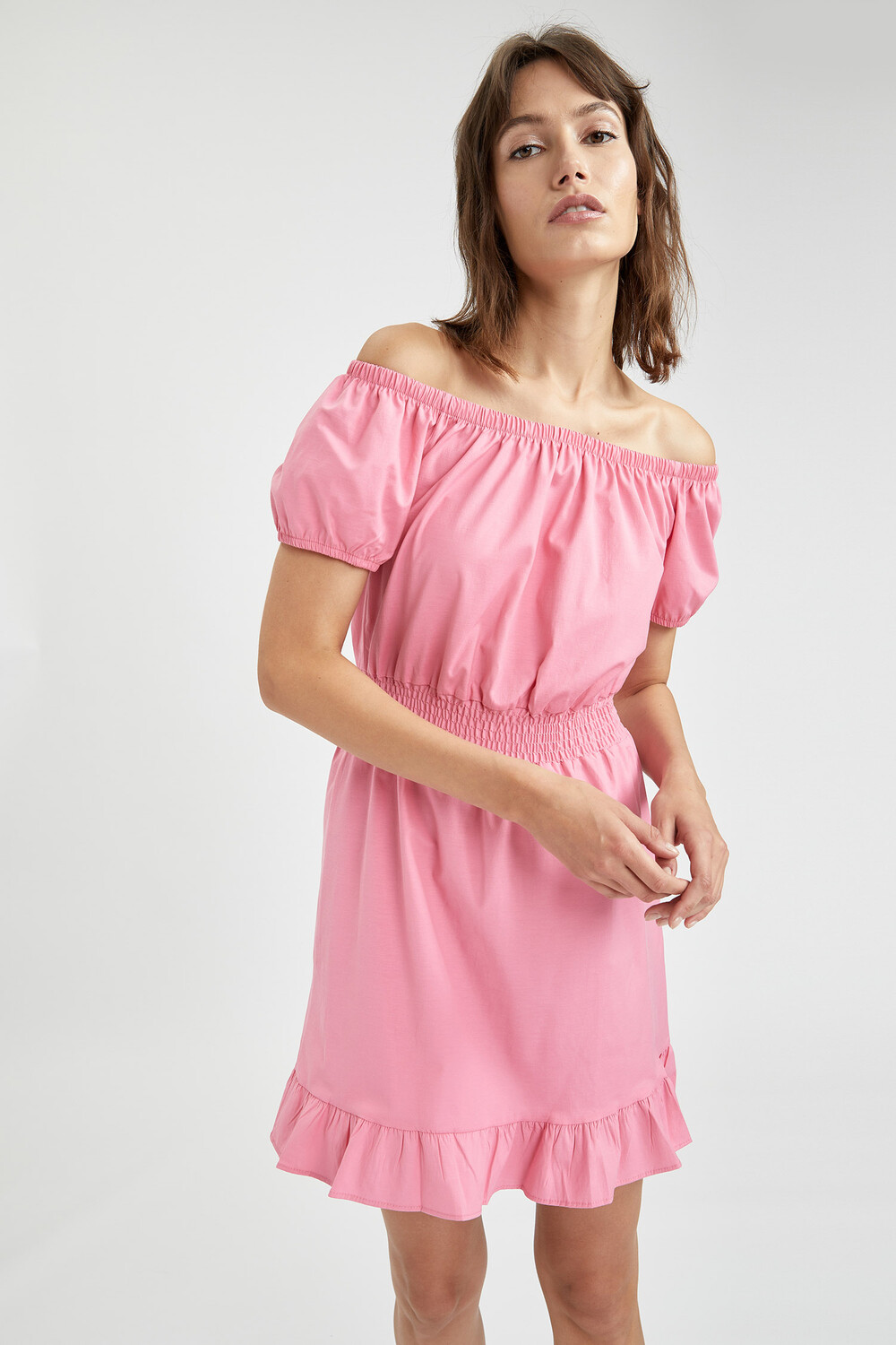 

Платье DeFacto ELASTIC WAIST DRESS, розовый