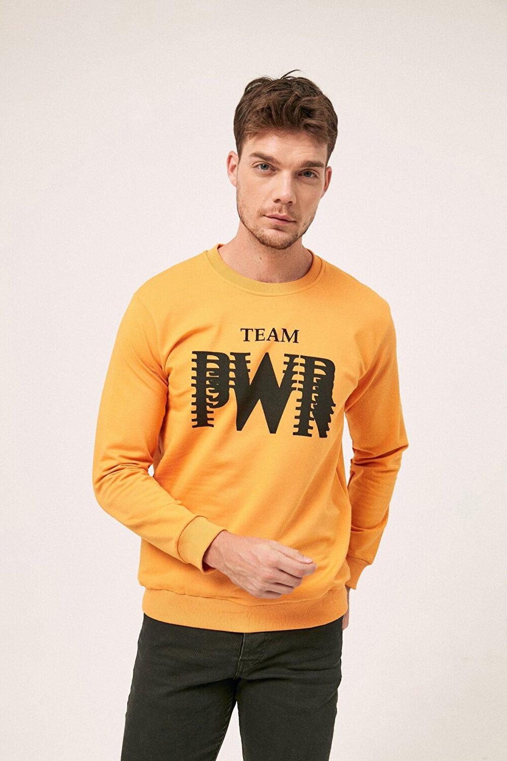 

Толстовка с круглым вырезом с принтом Team Pwr Fullamoda, желтый