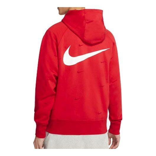 

Куртка Nike Sportswear Swoosh Training Sports Windproof Fleece Lined Hooded Jacket Large Red, красный