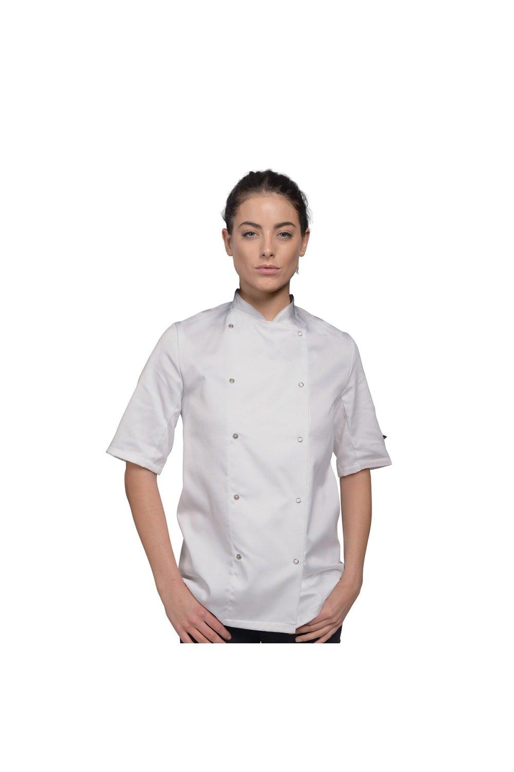 Легкая куртка шеф-повара с короткими рукавами Одежда для шеф-повара (2 шт.) Dennys, белый