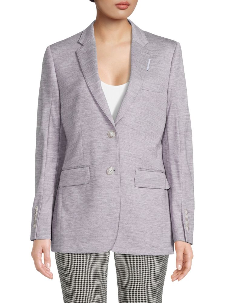 Шерстяная куртка космического окраса Burberry, цвет Grey Melan