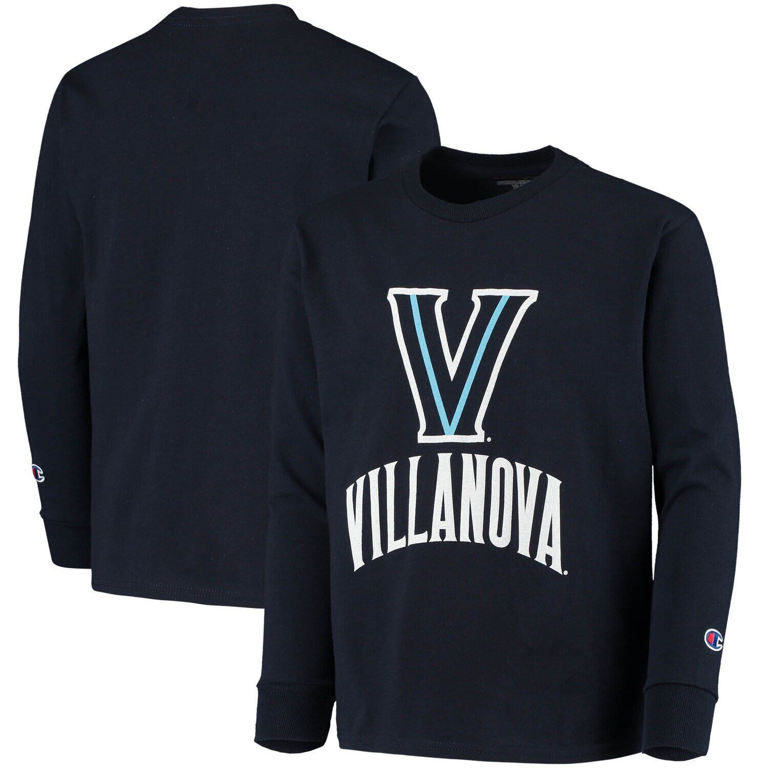 

Темно-синяя футболка Youth Champion Villanova Wildcats Lockup с длинными рукавами Champion