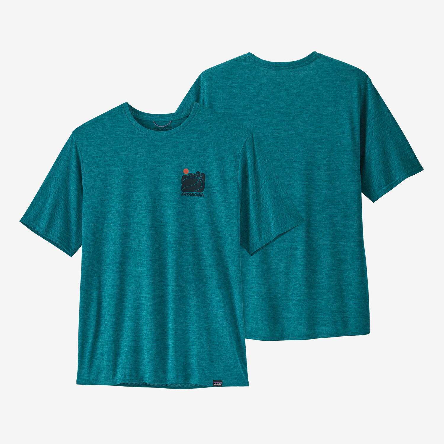 

Мужская рубашка Capilene Cool на каждый день с рисунком - Waters Patagonia, цвет Sunrise Rollers: Belay Blue X-Dye