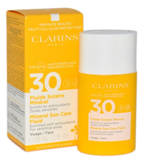 цена Минеральный солнцезащитный флюид для лица Spf30 30 мл Clarins