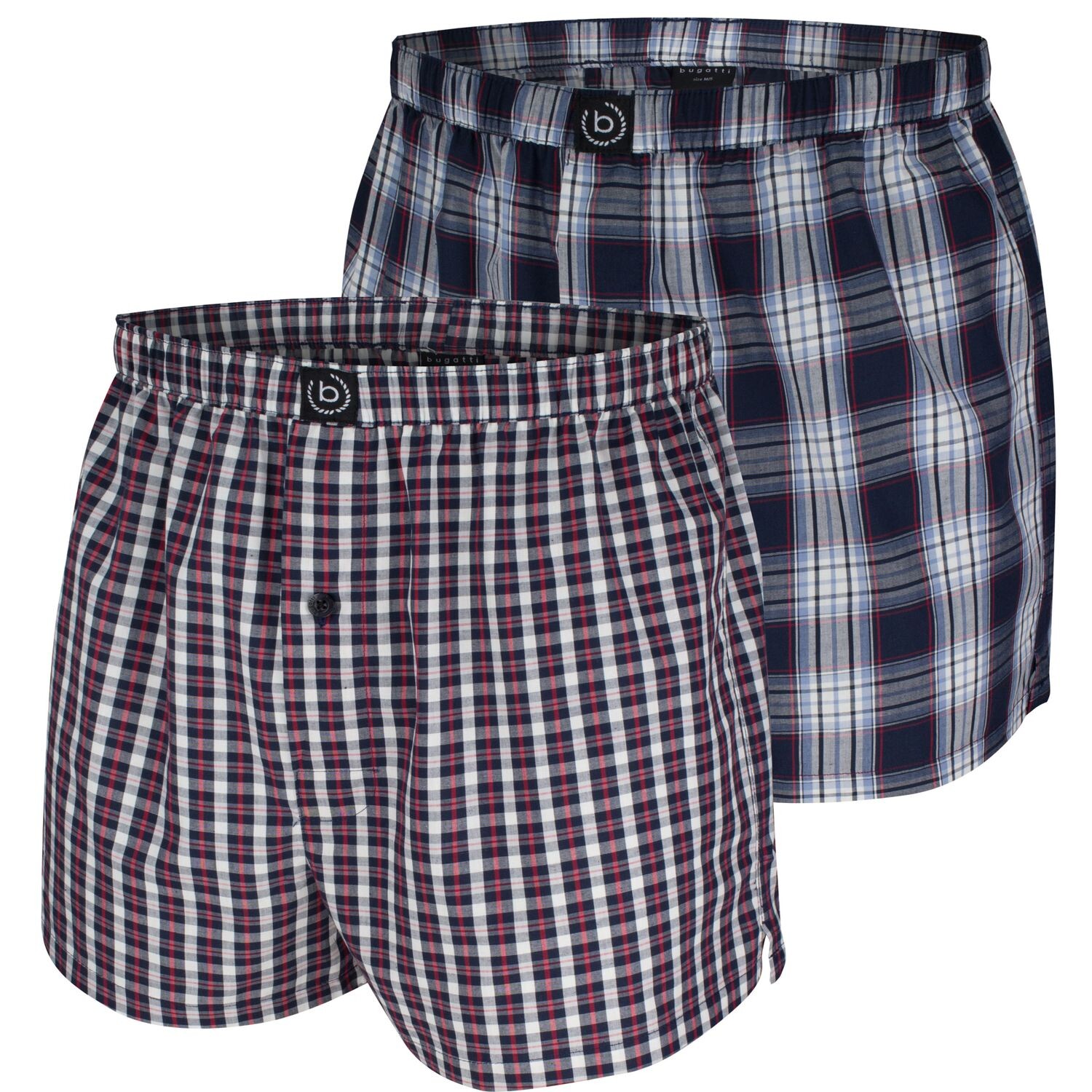

Боксеры Bugatti Webboxershorts 2 шт, цвет Navy / Rot / Karo