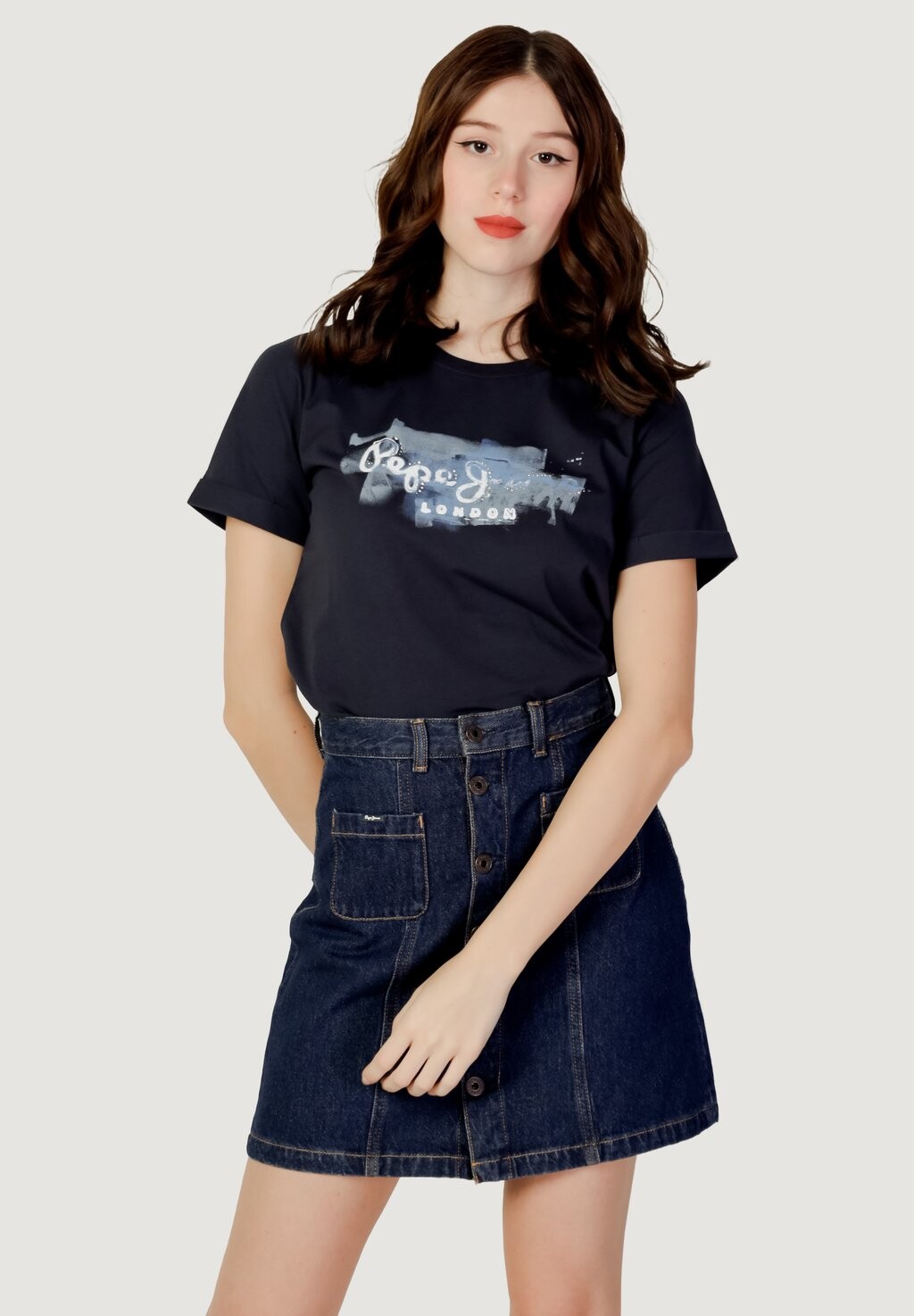 

Футболка с принтом Pepe Jeans, синий