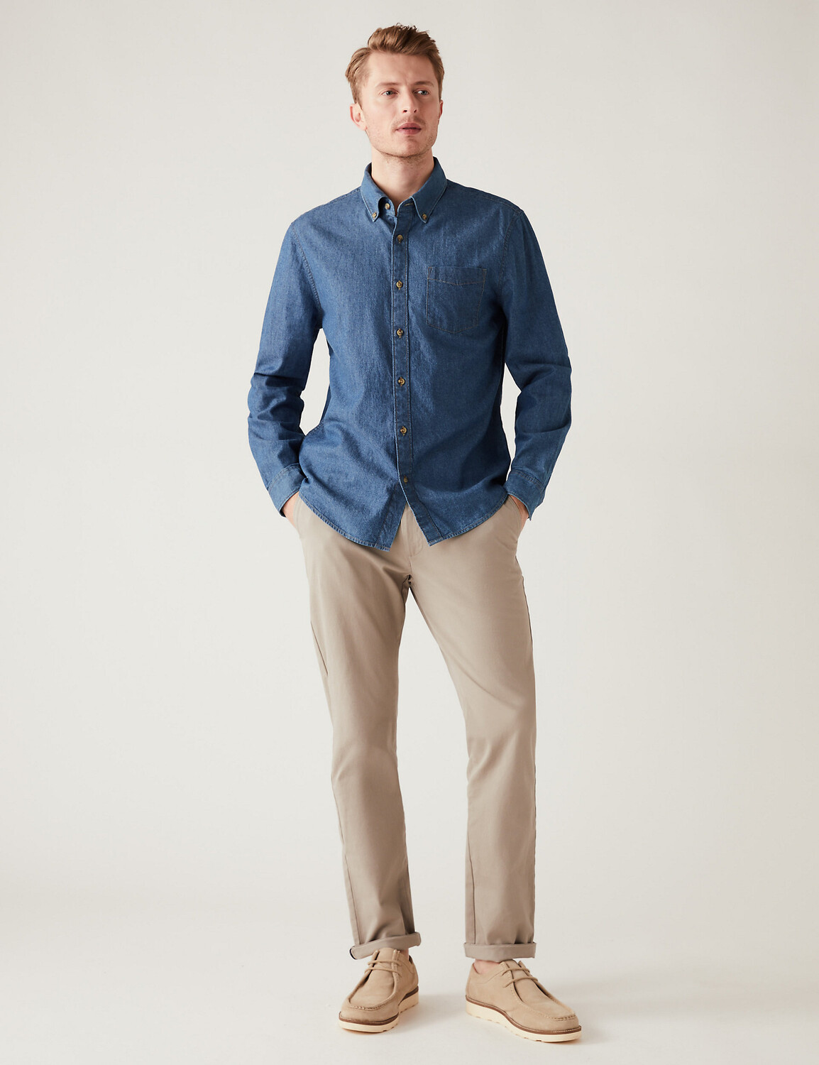 

Джинсовая рубашка Marks & Spencer