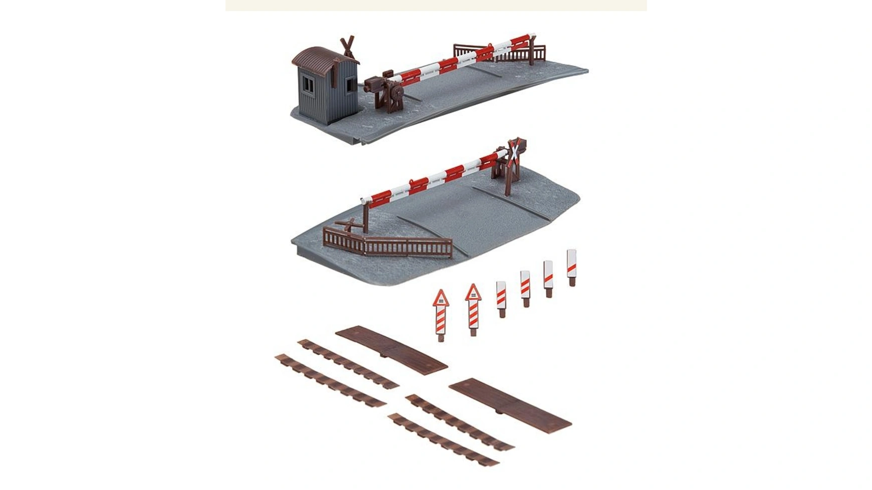 Faller Железнодорожный переезд со шлагбаумами с двумя домиками