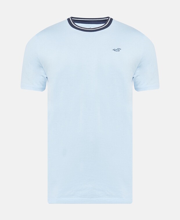 

Футболка Hollister, светло-синий
