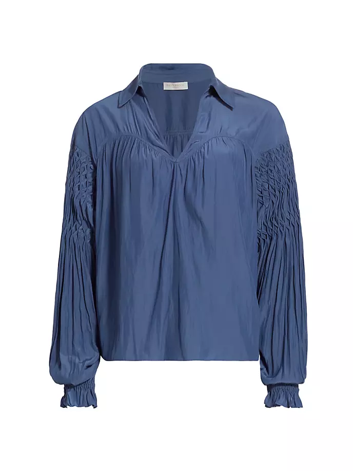 Плиссированная блузка Scarlett Ramy Brook, синий