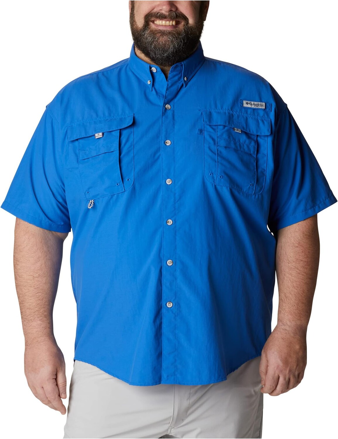 

Рубашка с коротким рукавом Big & Tall Bahama II Columbia, цвет Vivid Blue