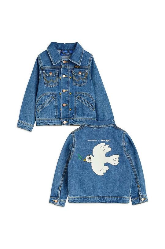 

Детская джинсовая куртка Mini Rodini Mini Rodini x Wrangler, синий
