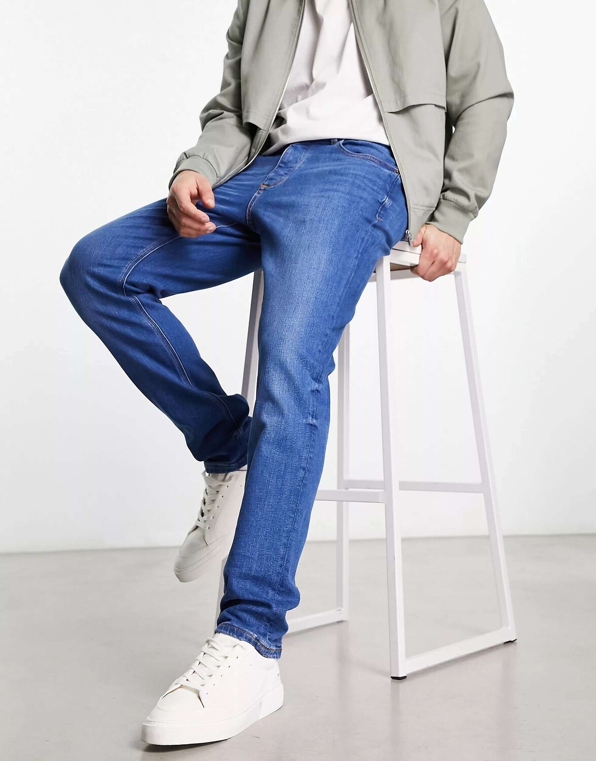 

Синие узкие джинсы River Island
