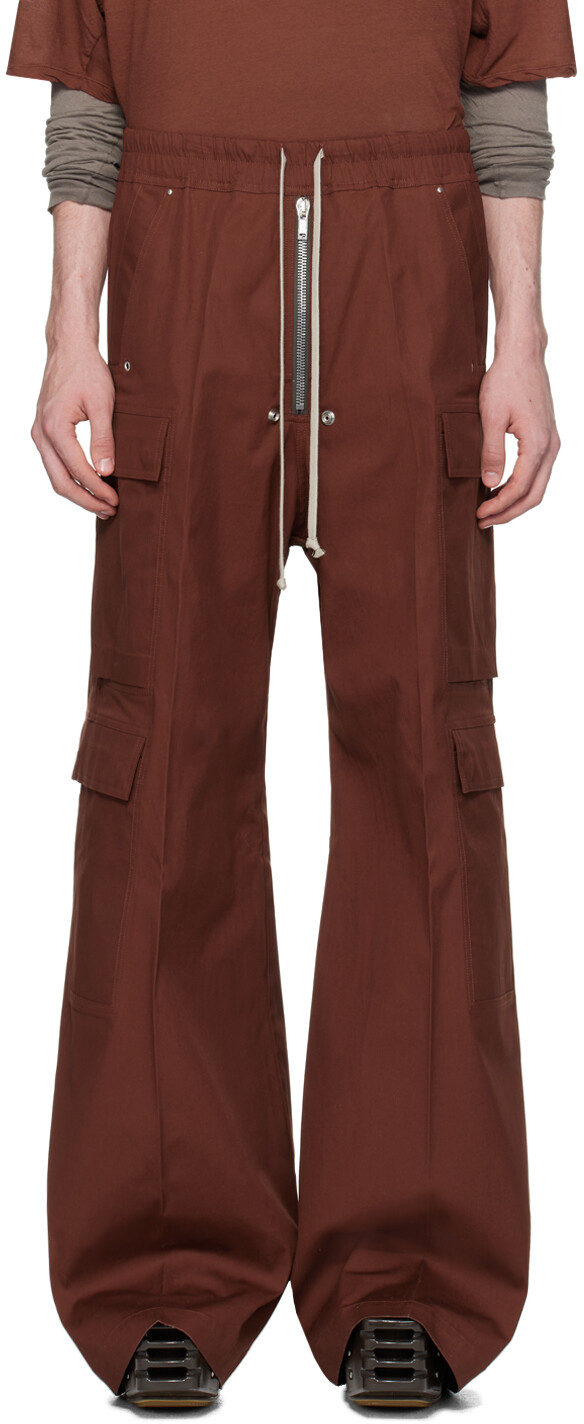 

Бордовые брюки-карго Cargobelas Rick Owens