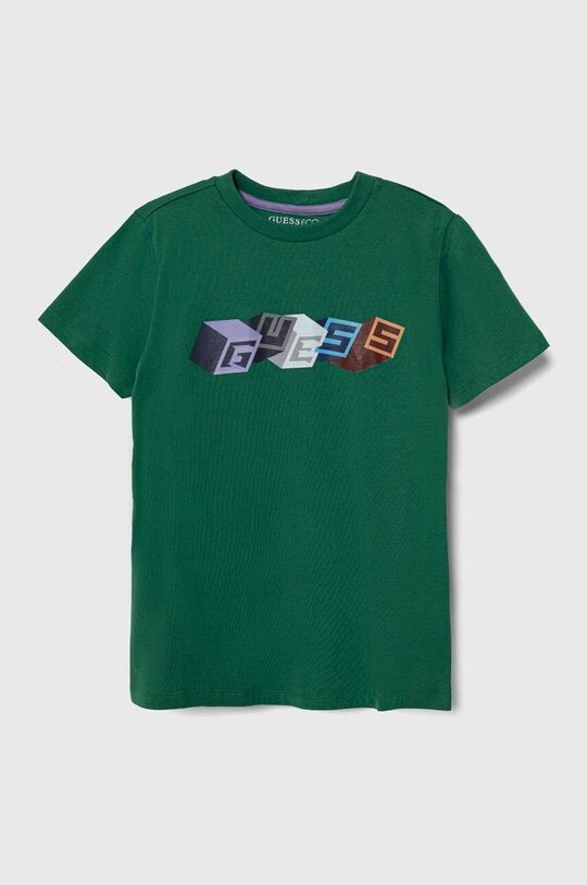 

Хлопковая футболка для детей Guess, зеленый