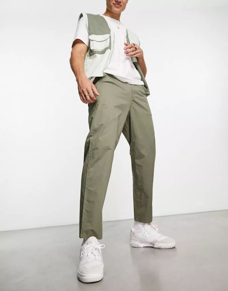 Винтажные зеленые хлопковые брюки прямого кроя Farah Hawtin