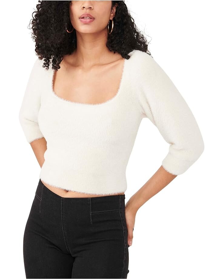 

Свитер Free People Moonbeam 3/4 Puff Sleeve Pullover Pullover, слоновая кость