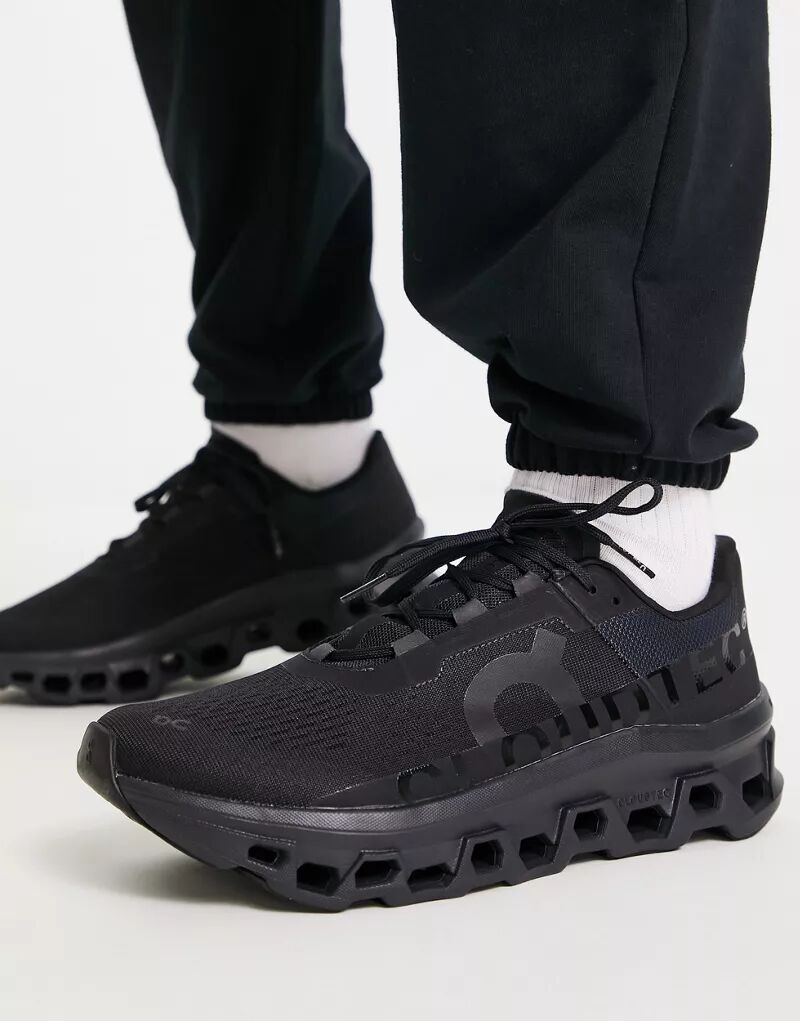 Черные кроссовки для бега ON Cloudmonster On Running черные кроссовки для бега on cloudvista on running