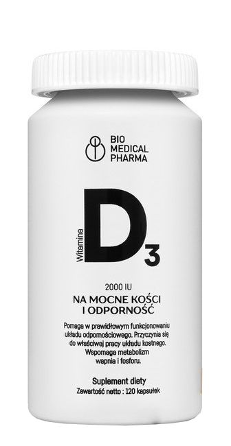 Витамин Д3 в капсулах Bio Medical Pharma Witamina D3 2000 IU, 120 шт витамин д3 в капсулах sundovit d3 2000 j m kapsułki 60 шт