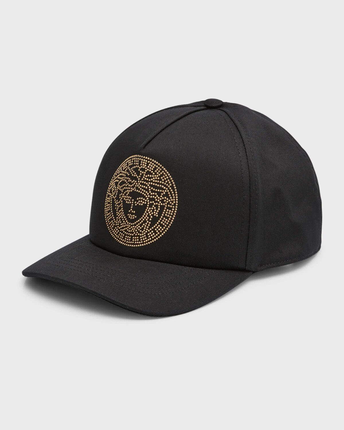 

Мужская бейсболка с заклепками Medusa Versace, цвет Black Gold