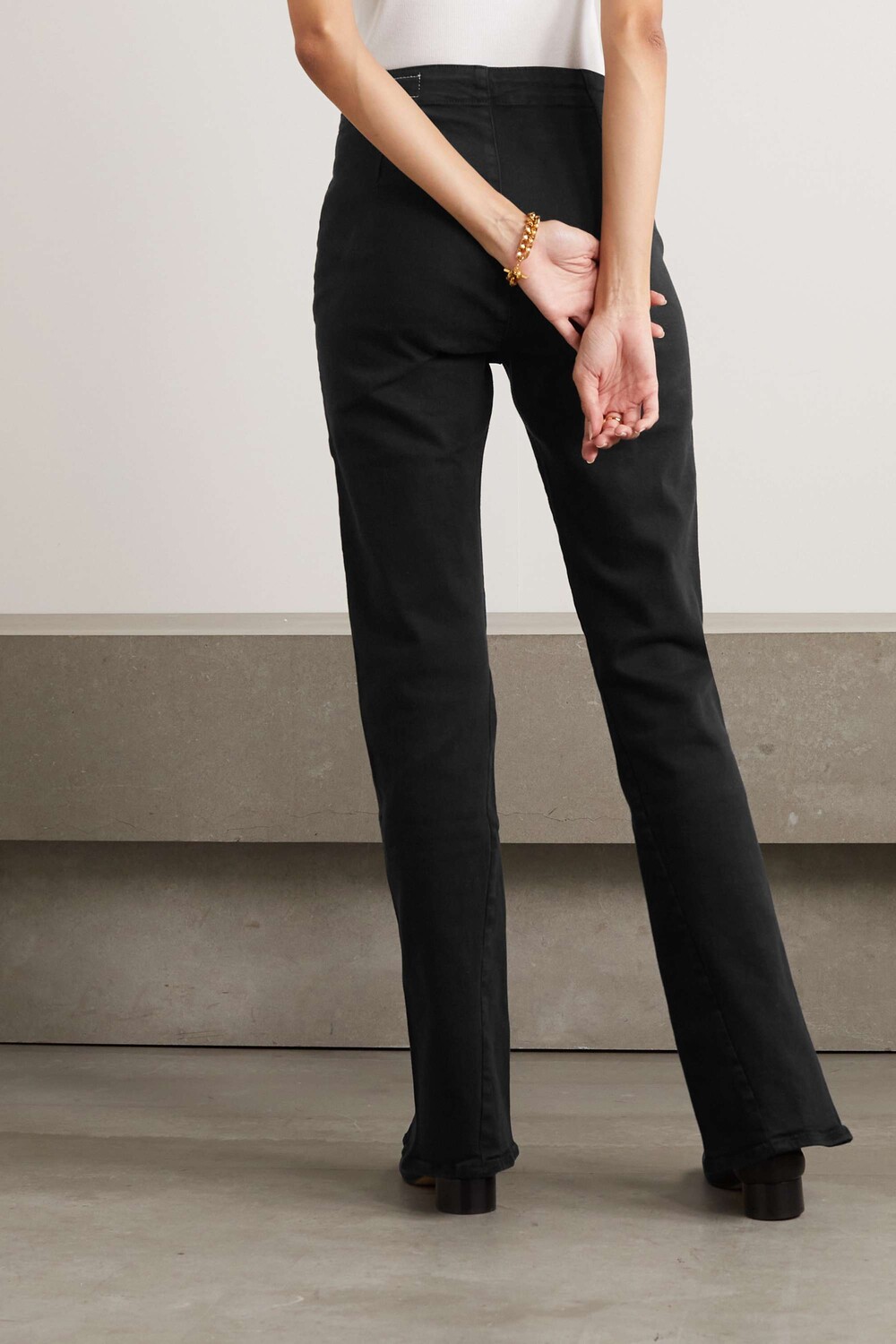 

RAG & BONE расклешенные джинсы Peyton средней посадки, черный