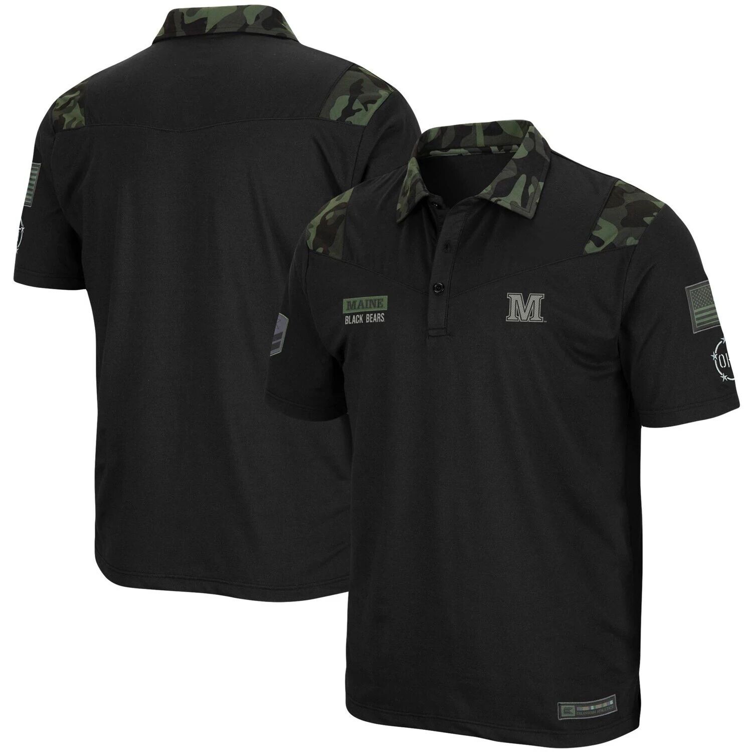 

Мужская поло Colosseum Black Maine Black Bears OHT Military Appreciation Sierra Polo